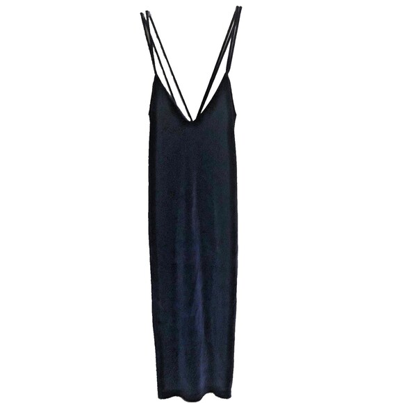 Lulus Greatest Love of All Navy Velvet Dress Womens Sz L Slip Dress Holiday NWT - Picture 7 of 16